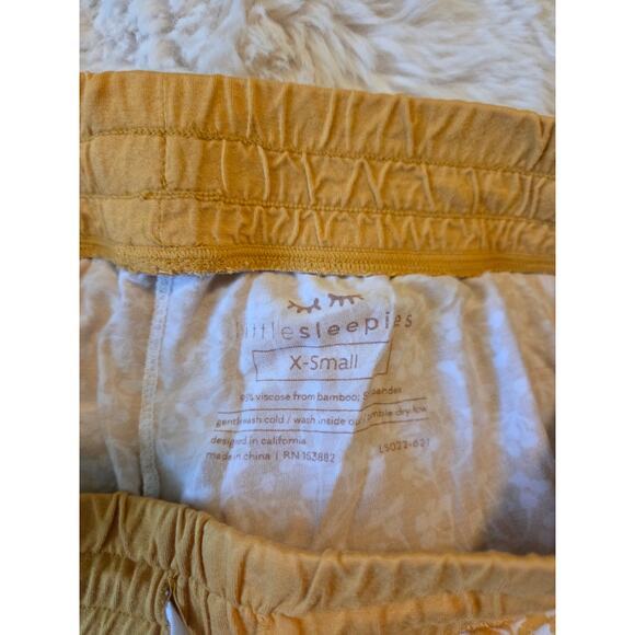 Little Sleepies Womens golden Poppies Bamboo Pajama Set size XS - Picture 3 of 6